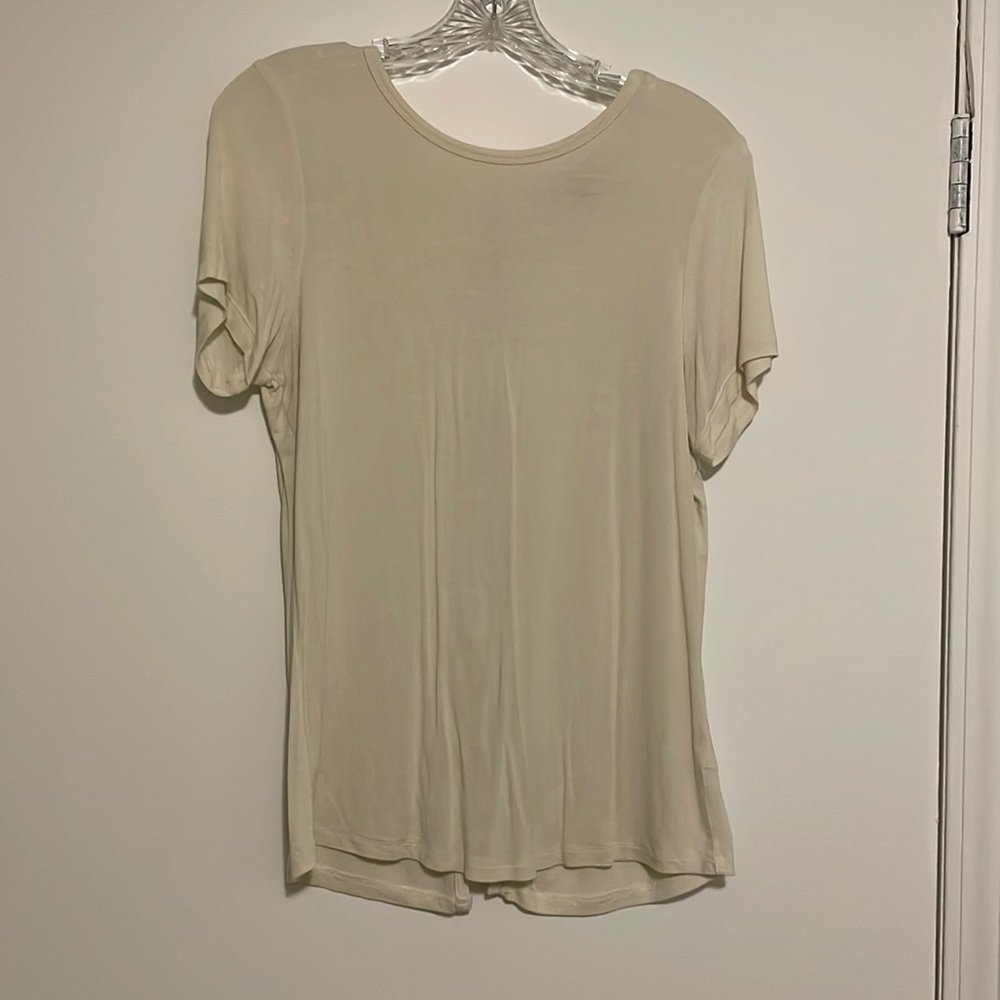 Off white shirt with back ties size: xs